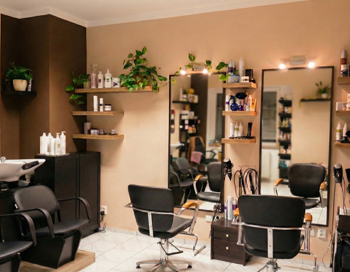 Interiér kadeřnického salonu Studio Natali